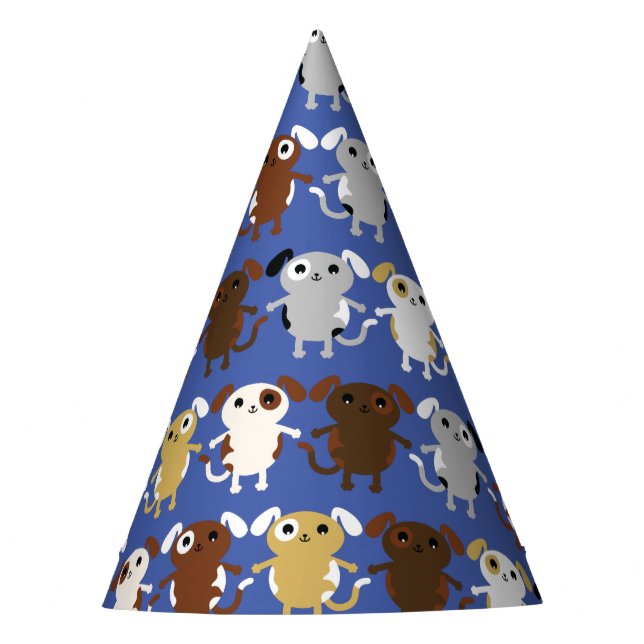Dog Birthday Party Kids Party Hat (Front)