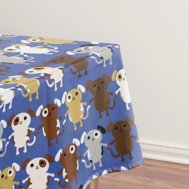 Dog Birthday Party Kids Tablecloth (In Situ)