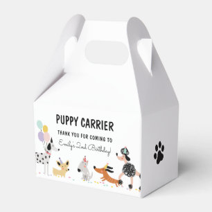 Dog Birthday Puppy Pawty Animals Puppy Carrier  Favor Box