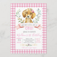 dog birthday shower invitation, puppy birthday