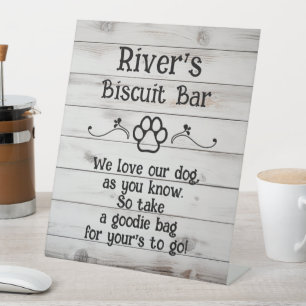 Dog Biscuit Bar Pedestal Sign