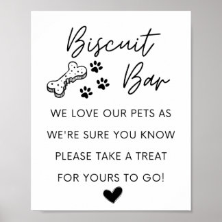 Dog Biscuit Bar | Wedding Sign | Dog Wedding Favor