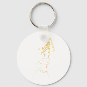 Dog Black Lover Skeleton Hand Funny Halloween 2023 Keychain