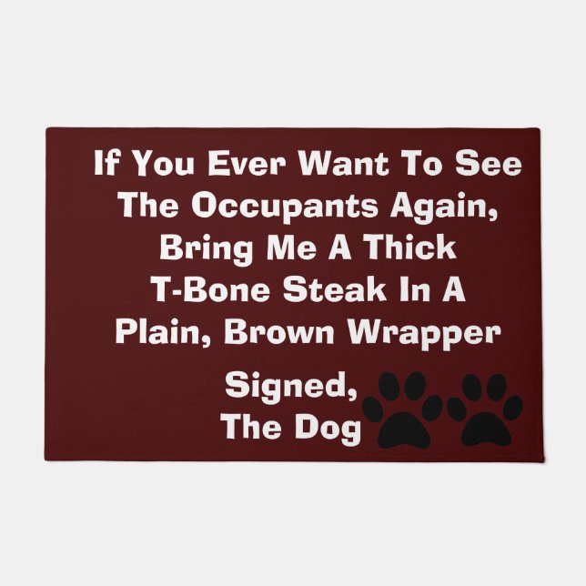 Dog Blackmail Doormat (Front)