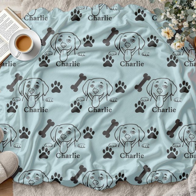  Dog Blanket with Name paws  gifts for dog lovers (Creator Uploaded)