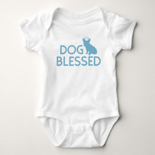 "Dog Blessed" French Bulldog Angel Infant Crawler Baby Bodysuit