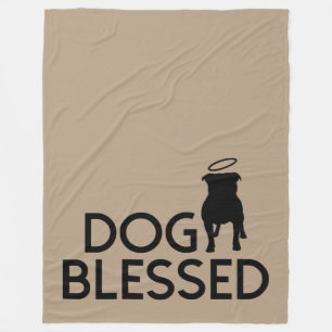 "Dog Blessed" Pit Bull Angel Fleece Blanket