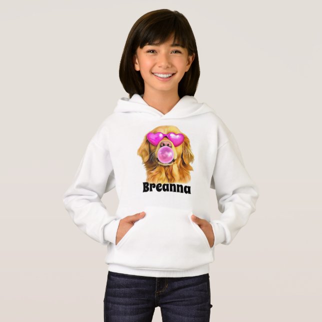 Dog Blowing Bubble - Add Your Name (Front Full)