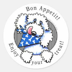 Dog Bon Appetit! Pet Treats Labels White