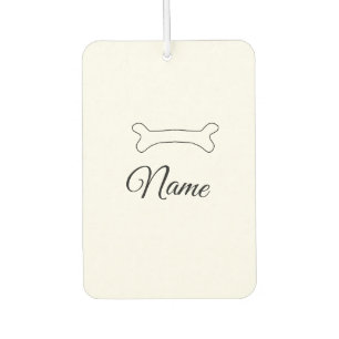 Dog bone add dog name photo custom personalized air freshener