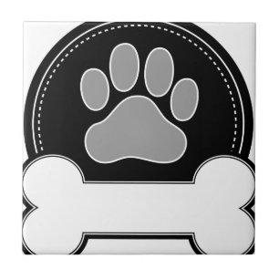 Dog Bone and Paw Tile