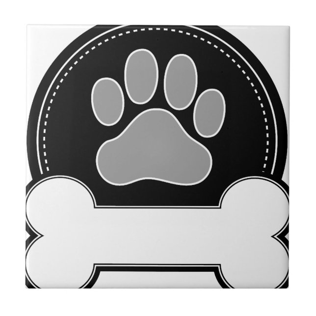 Dog Bone and Paw Tile (Front)
