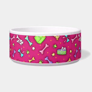 Dog Bone Art Fuchia Pink Pattern