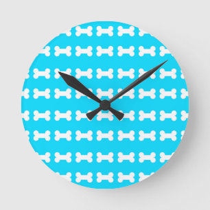 dog bone background pet round clock