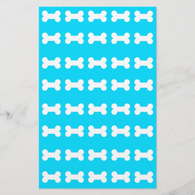 dog bone background pet stationery (Front)