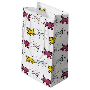 Dog Bone Graffiti Style Choose Colour M Gift Bag 2