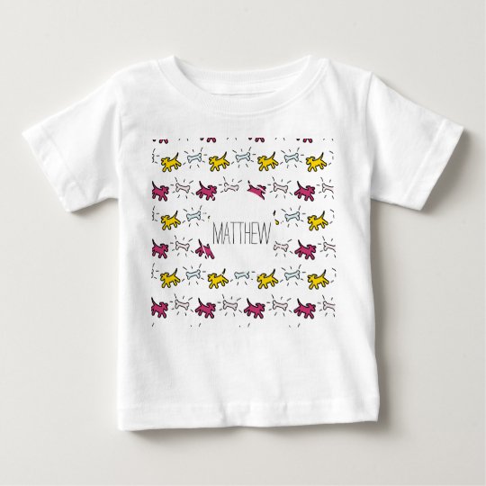 Dog Bone Graffiti Style Name Choose Colour 2 Baby Baby T-Shirt