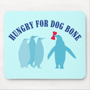 Dog Bone Lovers for Penguins Mouse Pad
