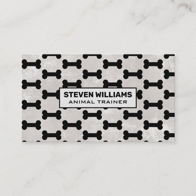 Dog Bone Pattern Business Card (Front)
