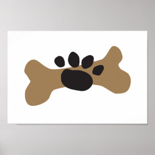 Dog Bone & Paw Print
