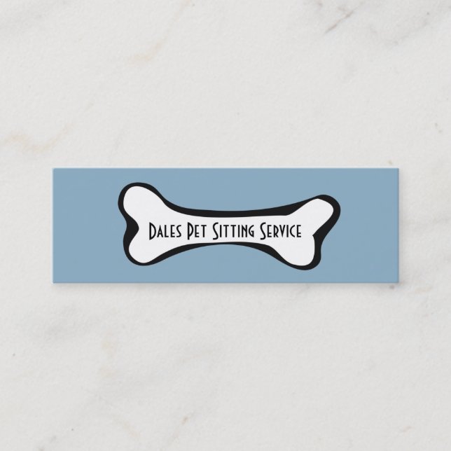 Dog Bone Pet Business Mini Business Card (Front)