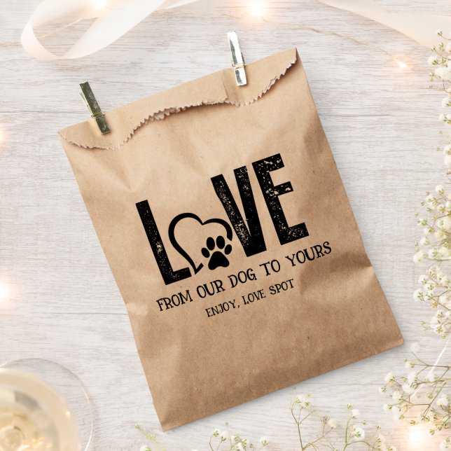 Dog Bone Station Favour Bags (Clipped)