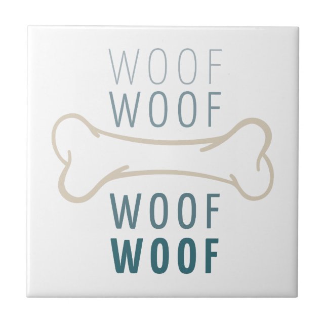 Dog Bone Woof Tile (Front)