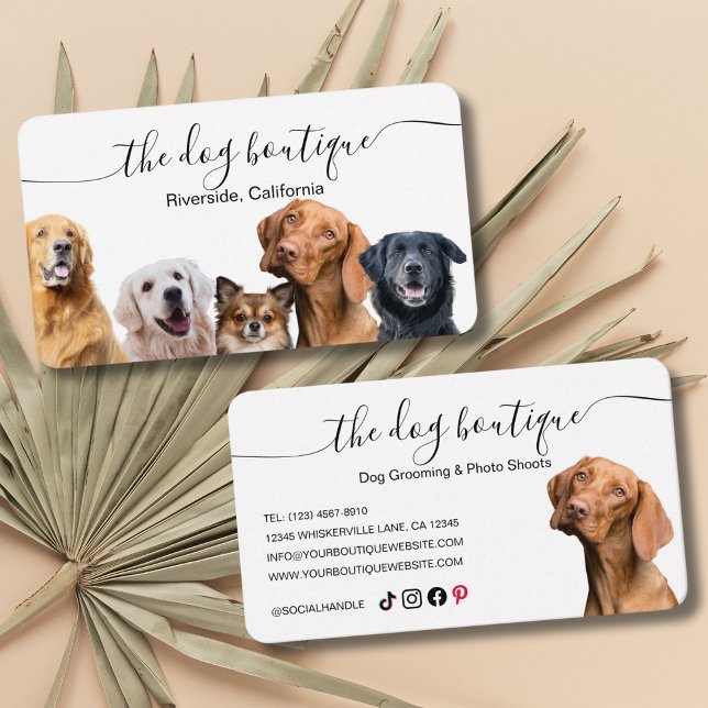 Dog Boutique Business Card  (Dog grooming business card)