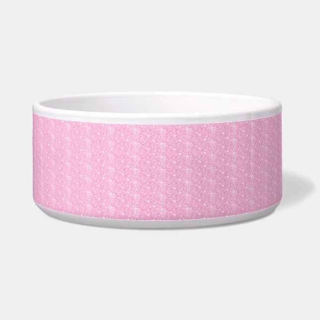 Dog Bowl Baby Pink Glitter (Front)