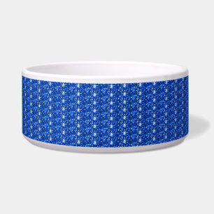 Dog Bowl Blue Glitter