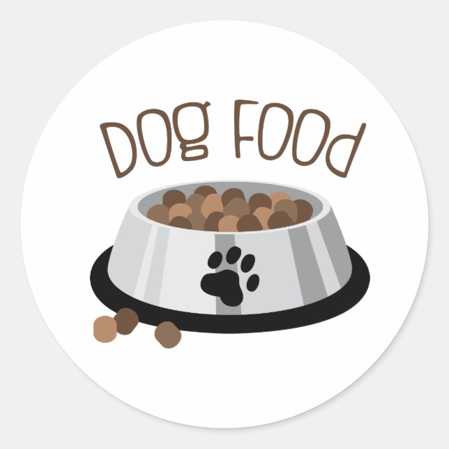 Dog Bowl Classic Round Sticker (Front)