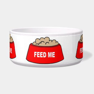 Dog Bowl Food Bowl Red Feed Me