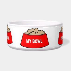 Dog Bowl Food Bowl Red My Bowl