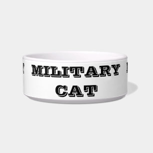 Dog Bowl Military Cat