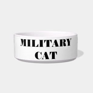 Dog Bowl Military Cat