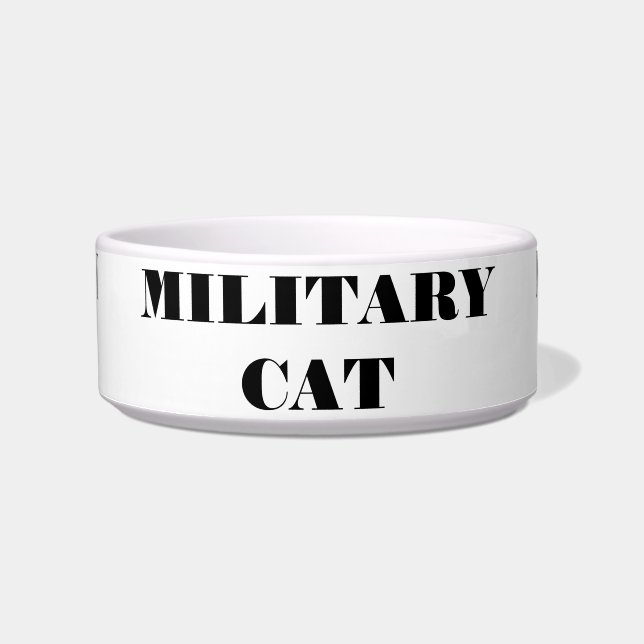 Dog Bowl Military Cat (Front)