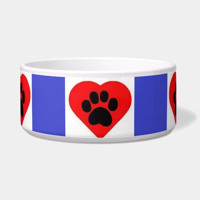 Dog Bowl Paw Heart (Front)