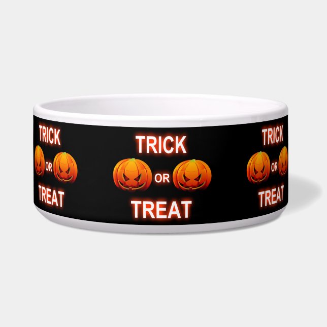 Dog Bowl Trick Or Treat Pumpkins (Front)