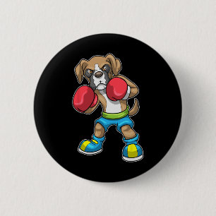 Dog Boxer Boxing Gloves Boxing For Men Women Girls 2 Inch Round Button