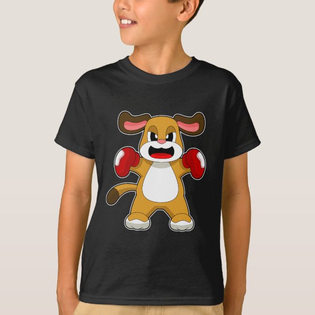 Dog Boxer Boxing gloves Boxing T-Shirt (Front)