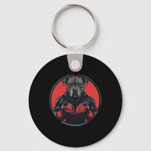 Dog Boxer Fighter Boxing Men Women Kids Keychain