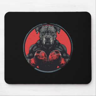 Dog Boxer Fighter Boxing Men Women Kids  Mouse Pad