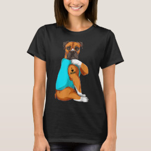 Dog Boxer I Love Mom Tattoo Apparel Dog Mom Gifts  T-Shirt