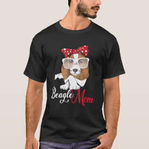 Dog Breed Beagle Mom Dogs Mom Saying Dog Mom T-Shirt