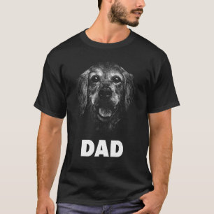 Dog Breed Face Lover Golden Retriever Dad T-Shirt