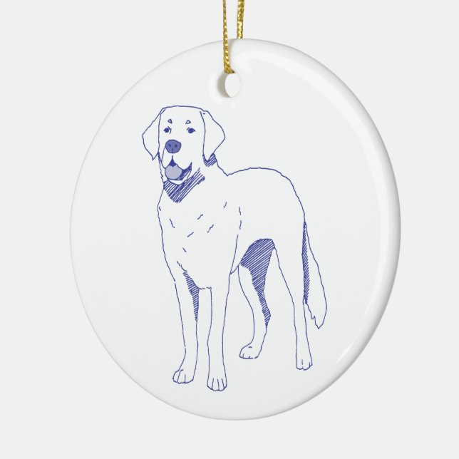 Dog breed Labrador Ceramic Ornament (Left)