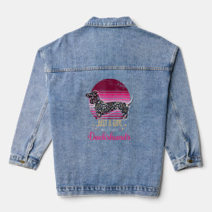 Dog Breed Pet Mom Women  Dachshund  Denim Jacket