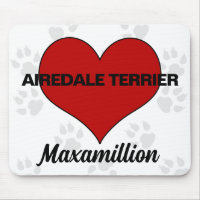 Dog Breed Red Heart with Name