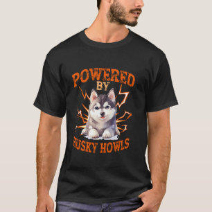 Dog Breed Siberian Husky Husky Lover Powered By Hu T-Shirt