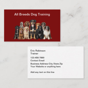Dog Breeder Canine Theme Business Cards